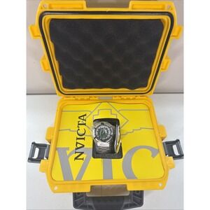 53mm Glass Fiber‎ &Bracelet THERMOGLOW Invicta Watch Luminous Bezel Green White